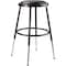 National Public Seating Adjustable Stool, Steel, Vinyl, Black, Number of Casters: 4 6418H-10 - alternate 1